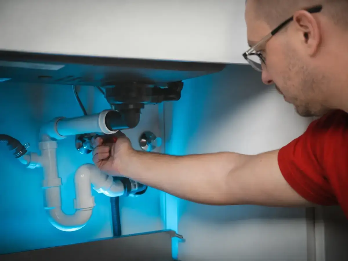 Kitchen tap and accessible connections