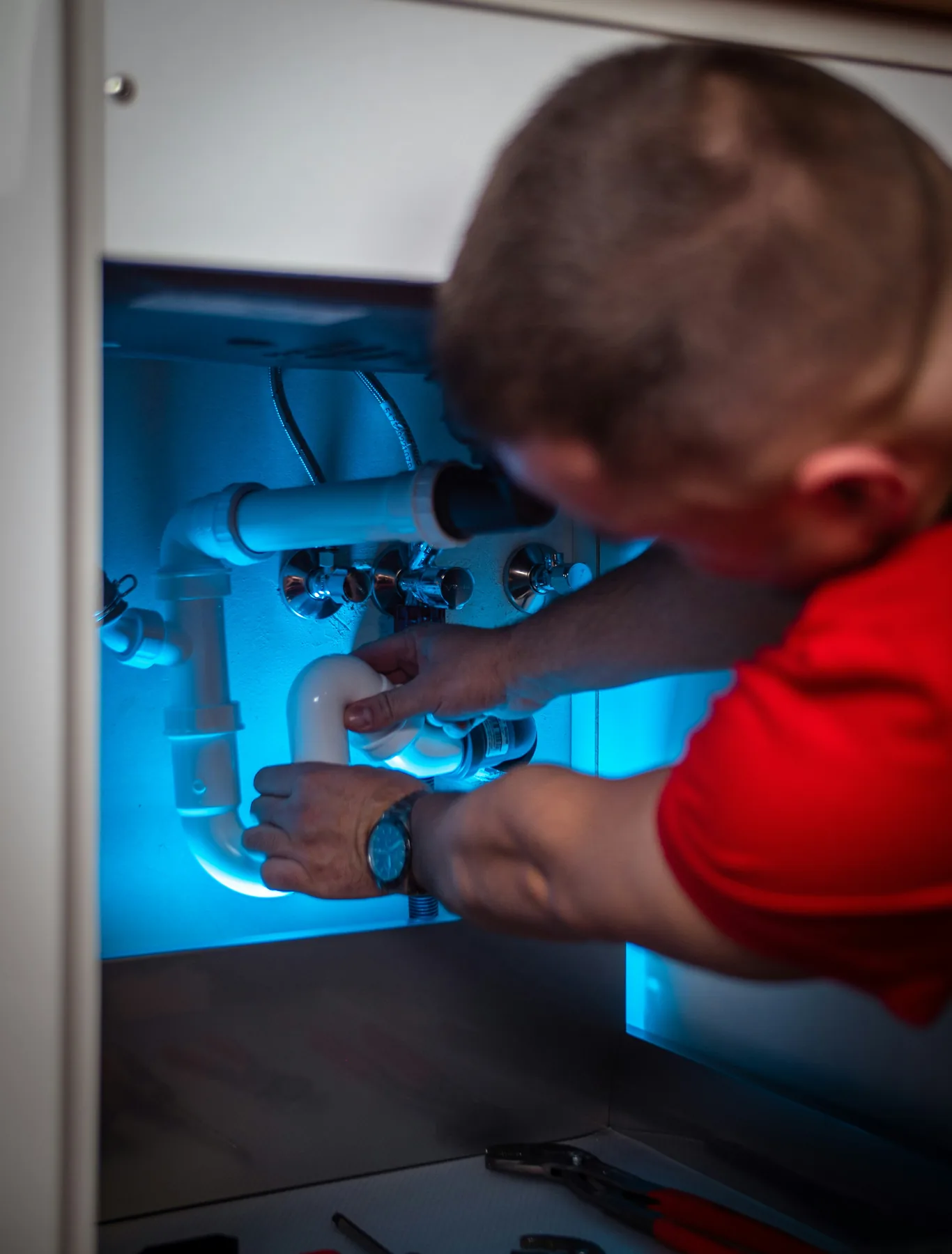 Illustrative domestic plumbing service