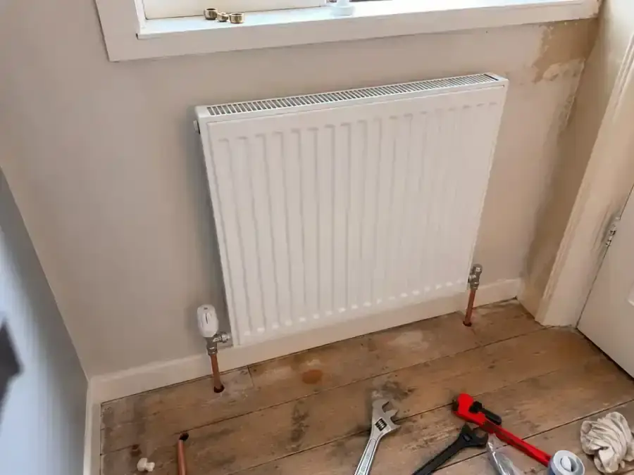 Finished radiator installation